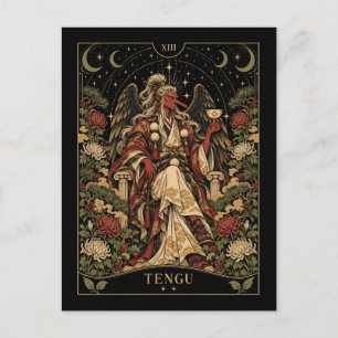 Postal Tengu, arte de Tarot Starlit