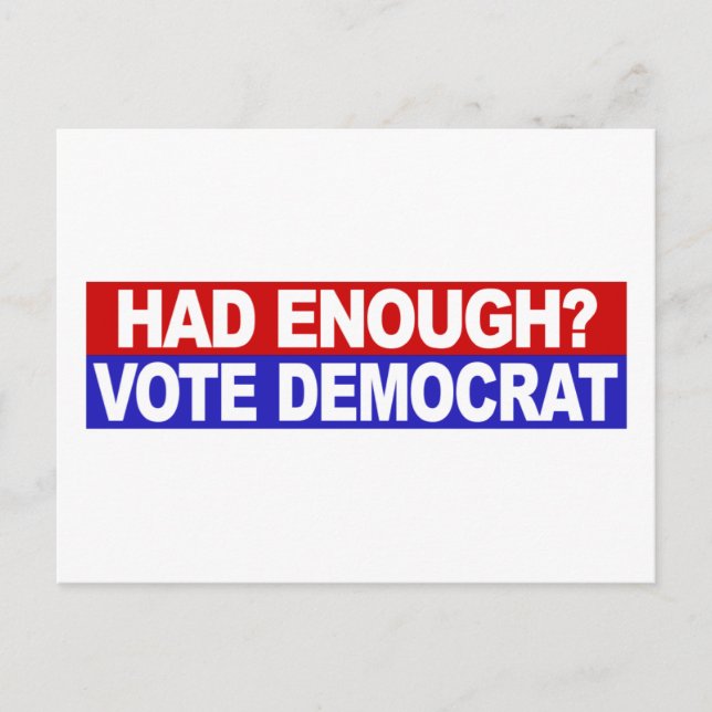 Postal Tenía suficiente voto demócrata (Anverso)