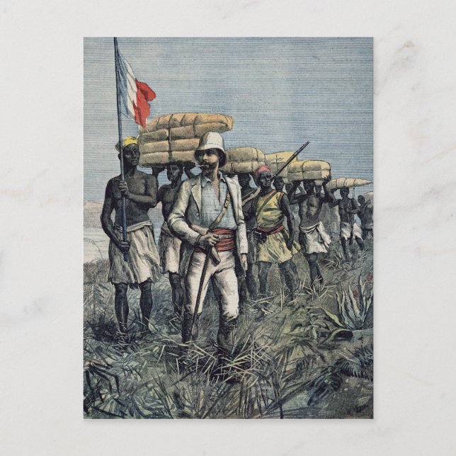 Postal Teniente Mizon en su misión de 1892 (Anverso)