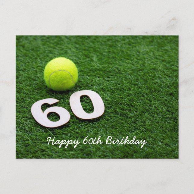 Postal Tenis 60.º cumpleaños (Anverso)