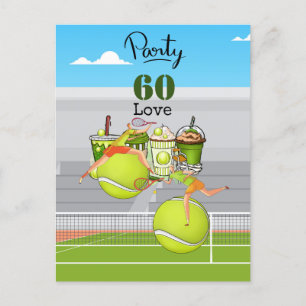 Postal Tenis 60.º Nacimiento número de baloncesto amor