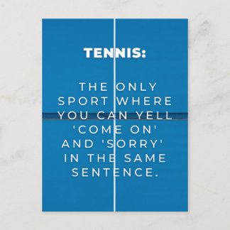 Postal Tenis | Cita divertida
