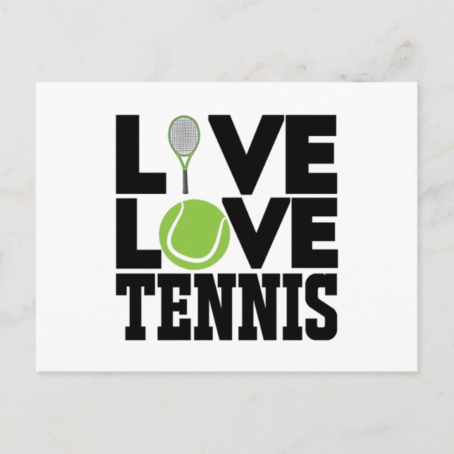 Postal Tenis de amor vivo (Anverso)