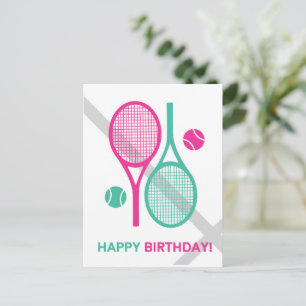 Postal Tenis de colores vivos rosados y menta Tenis Cumpl