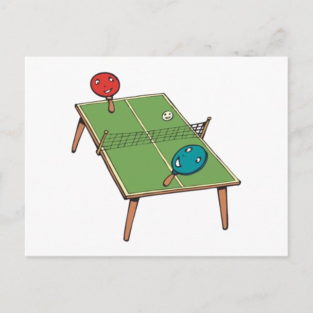 Postal Tenis de mesa (Anverso)