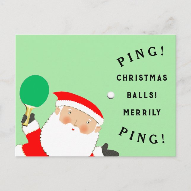 Postal Tenis de mesa de Navidad (Anverso)