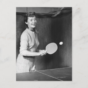 Postal Tenis de mesa para mujeres