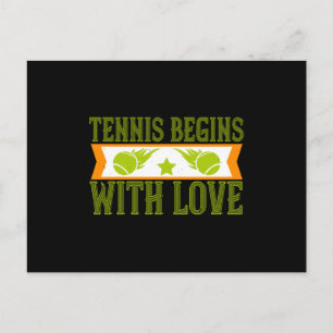 Postal Tenis - El tenis comienza con amor