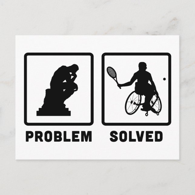 Postal Tenis en silla de ruedas (Anverso)