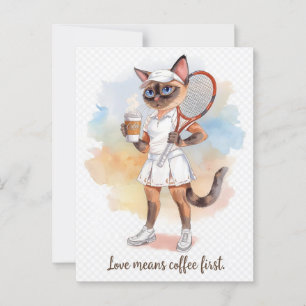 Postal Tenis es gracioso decir para los amantes del gato