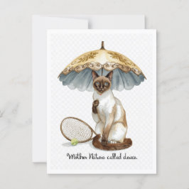 Postal Tenis es gracioso decir para los amantes del gato