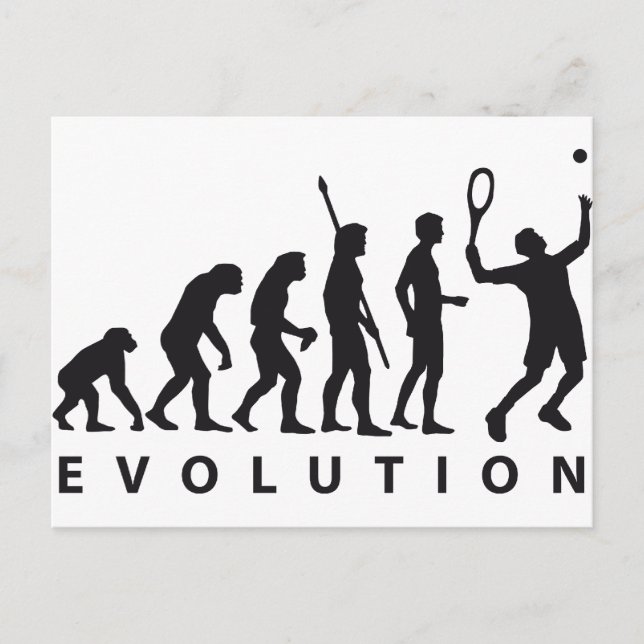 Postal tenis evolutivo (Anverso)