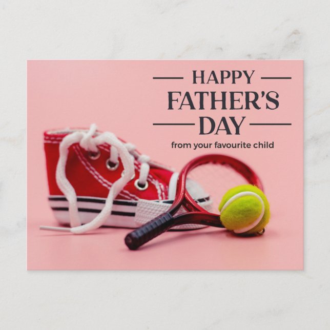 Postal Tenis Feliz Día del Padre para papá (Anverso)