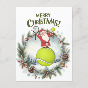 Postal Tenis Feliz Navidad con Santa Claus