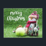 Postal Tenis Feliz Navidad con Snowman<br><div class="desc">Tenis Feliz Navidad con Snowman</div>