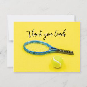 Postal Tenis Gracias Entrenador por Jugador de Tenis 