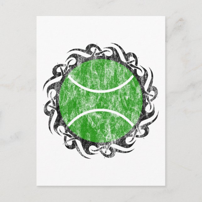 Postal tenis tribal. (Anverso)
