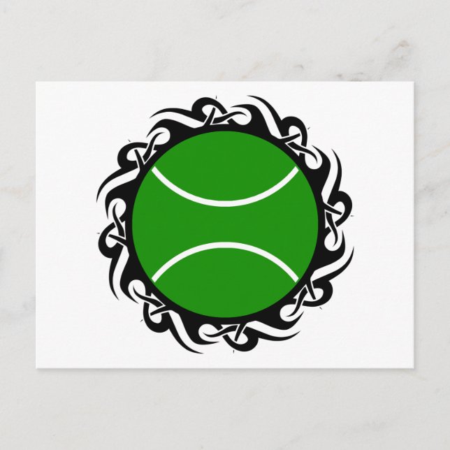 Postal tenis tribal. (Anverso)