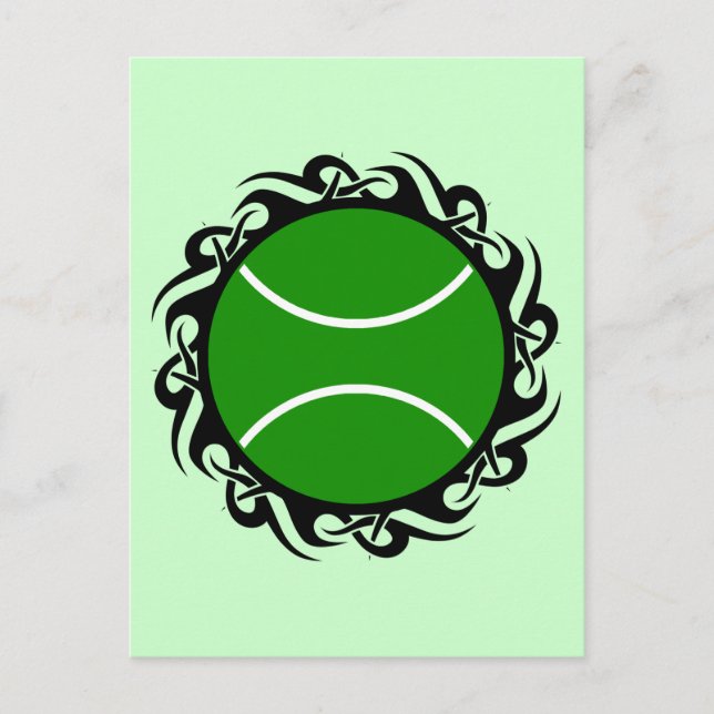 Postal tenis tribal. (Anverso)
