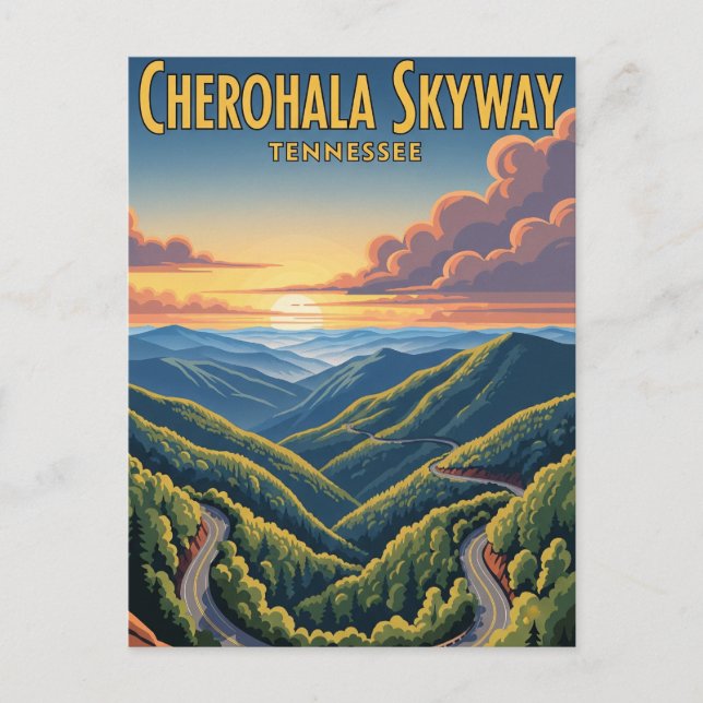Postal Tennessee Cherohala Skyway Souvenir (Anverso)