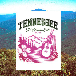Postal Tennessee El Estado Voluntario Recuerdo de Viaje