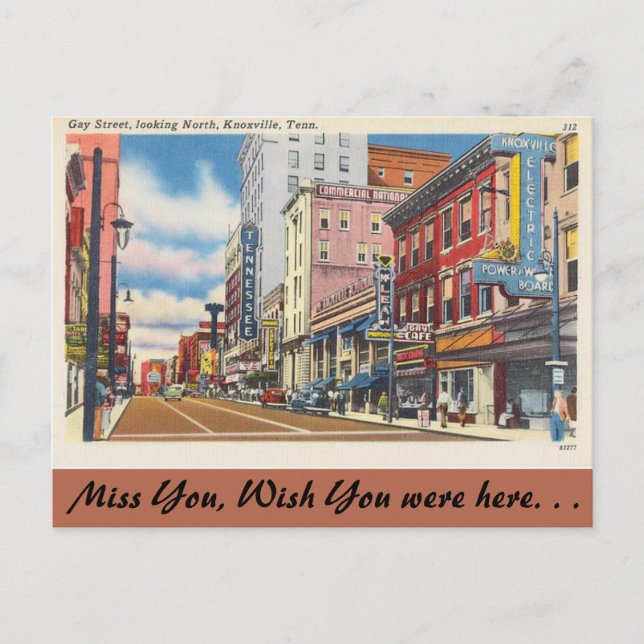 Postal Tennessee, Gay Street, Knoxville (Anverso)