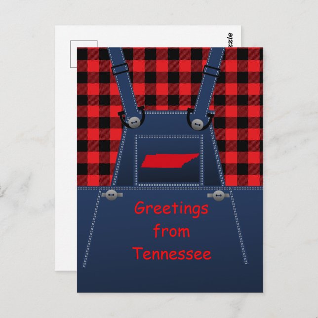 Postal Tennessee Overalls Buffalo Plasto (Anverso / Reverso)