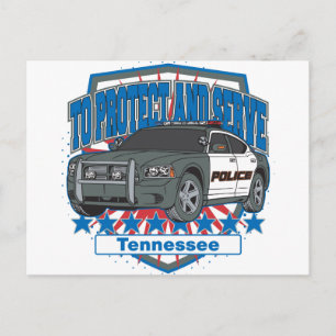 Postal Tennessee para proteger y servir al escuadrón de a