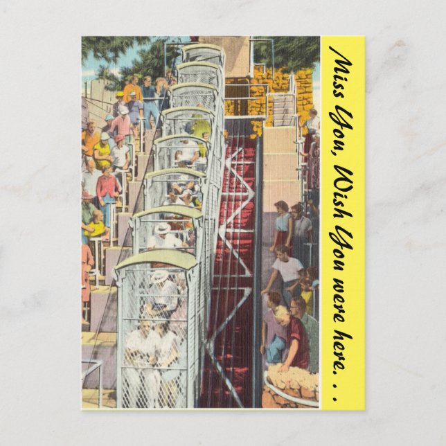 Postal Tennessee, Rail Incline, montaña Lookout (Anverso)