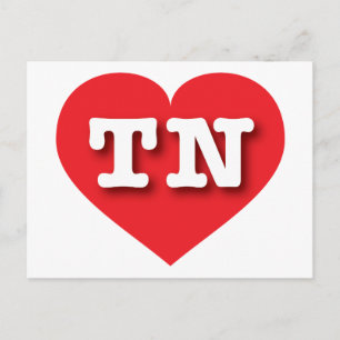 Postal Tennessee Red Heart - Amo TN