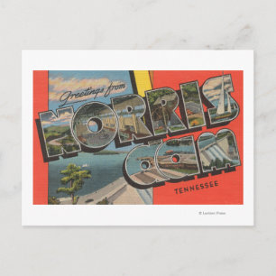 Postal Tennessee - Represa Norris - Escenas de letras gra