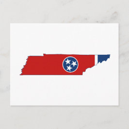 Postal Tennessee Silhouette Map Shaped State Flag