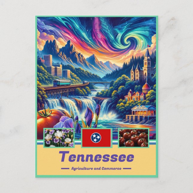 Postal Tennessee Treasures Vibrantes monumentos (Anverso)
