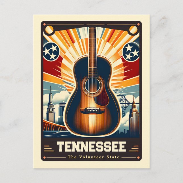 Postal Tennessee | Vintage patriótico (Anverso)