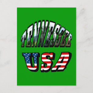 Postal Tennessee y USA Picture Text