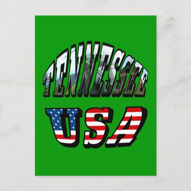 Postal Tennessee y USA Picture Text (Anverso)