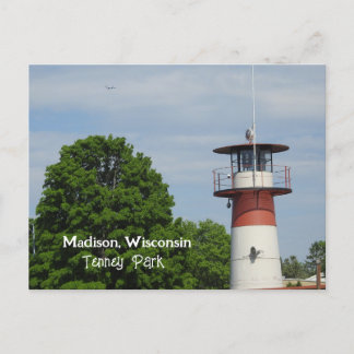 Postal Tenney Park en el faro Madison Wisconsin