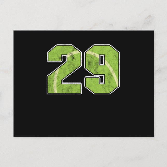 Postal Tennis Ball 29 th Birthday Celebration Sports Gift (Anverso)