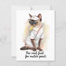 Postal Tennis Divertido diciendo que comer banana