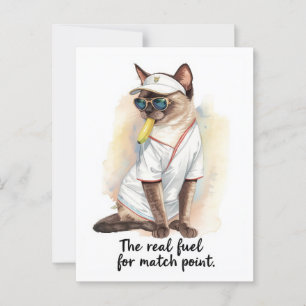 Postal Tennis Divertido diciendo que comer banana