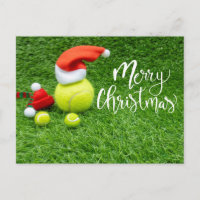 Tennis Feliz Navidad con una pelota verde