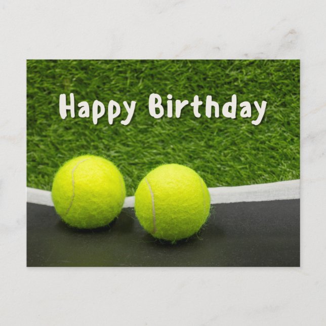 Postal Tennis Happy Birday (Anverso)