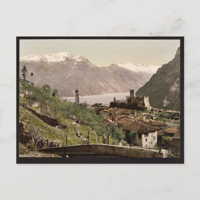 Postal Tenno y Mont Baldo, Garda, Lago de, Italia Clsi (Anverso)