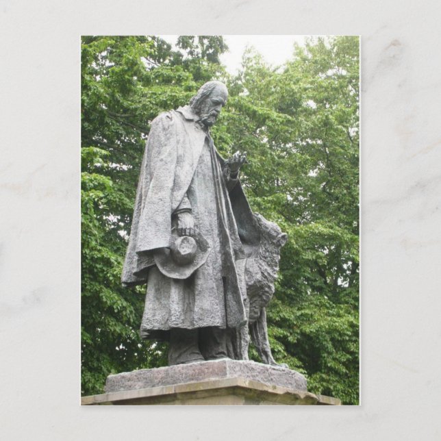Postal Tennyson y su perro (Anverso)
