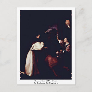 Postal Tentación De Fra Diego Por Zurbaran De Francisco