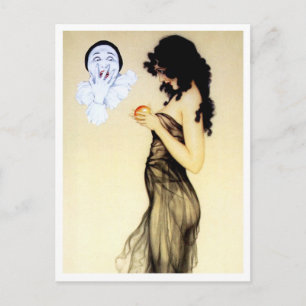 Postal Tentación - de la serie de amor de Pierrot