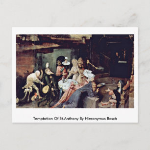 Postal Tentación De San Antonio Por Hieronymus Bosch