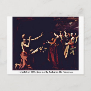 Postal Tentación De St.Jerome Por Zurbaran De Francisco