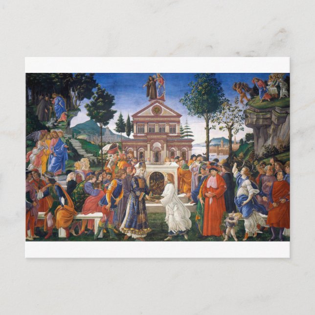 Postal Tentaciones de Cristo, Sandro Botticelli (Anverso)