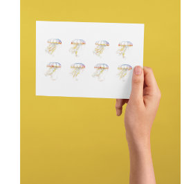 Postal Tentáculos de la puesta del sol: Arte acuático cos